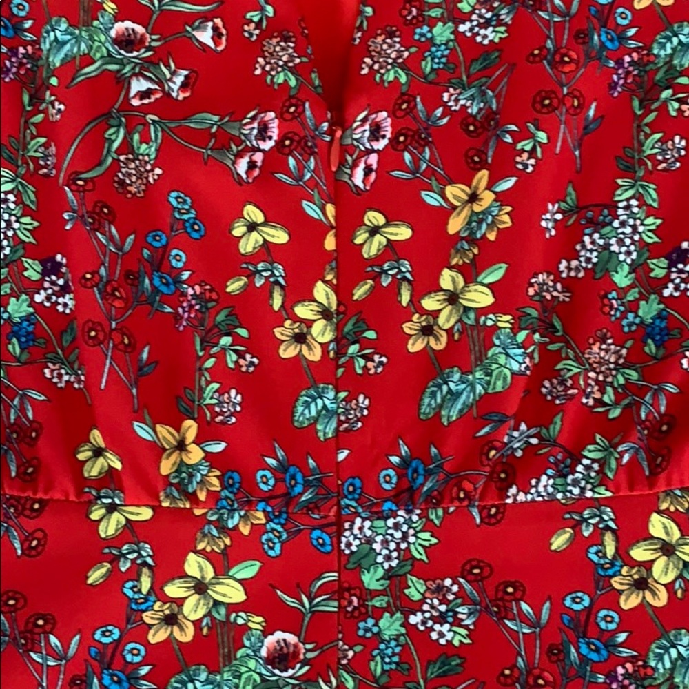 Alice + Olivia Red Floral Dress - Picture 6 of 7